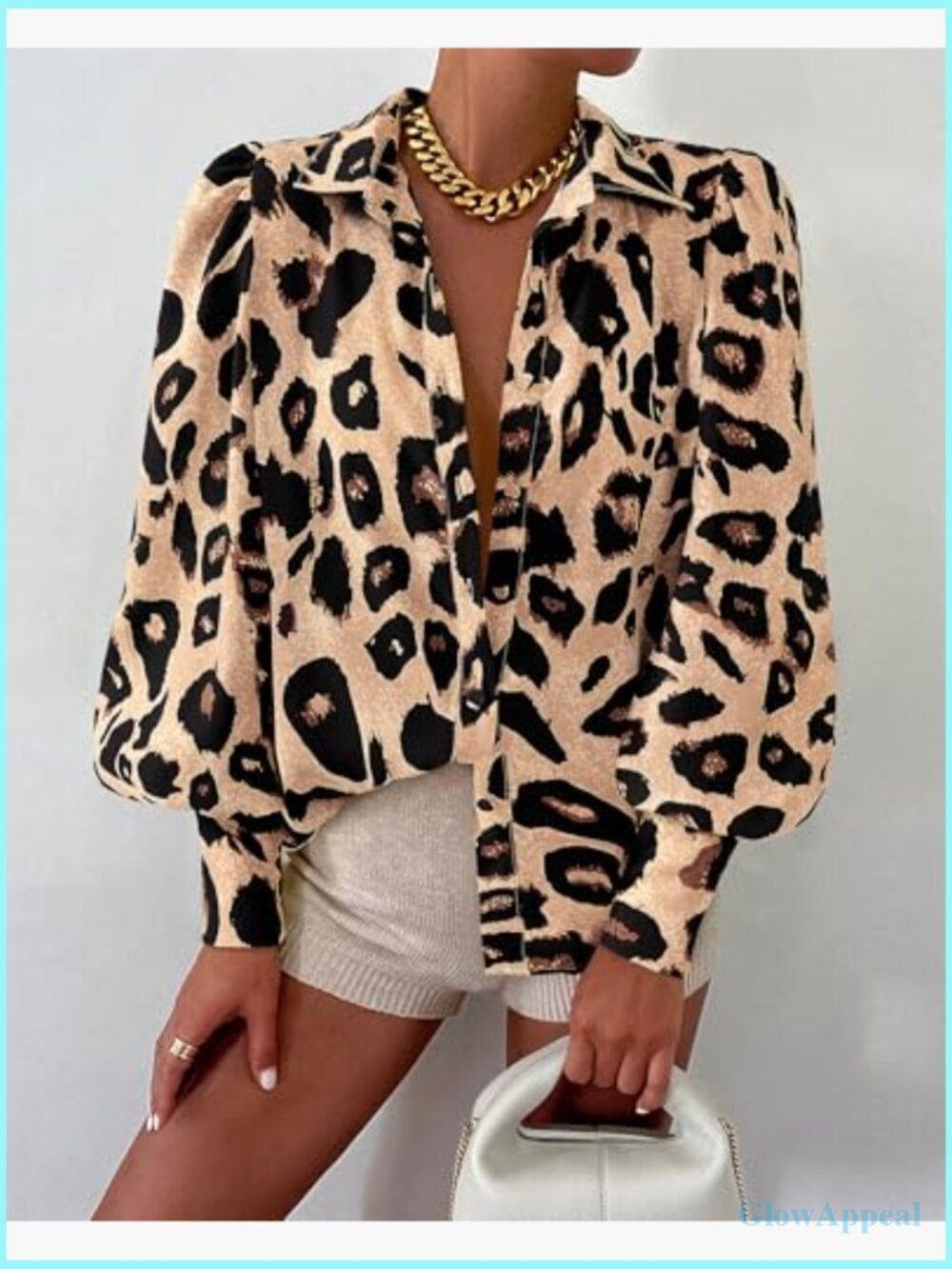 Dressy Casual Long Sleeve Button Down Blouse V Neck Boho Spring Top - Picture 4 of 7